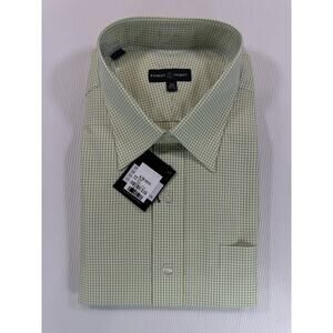 Robert Talbott Dress Shirt Green Check 17.5 34 NWT Cotton